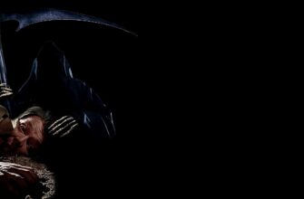 Кадр из фильма "Убийство на поле для гольфа", на заднем плане "сверь с косой"